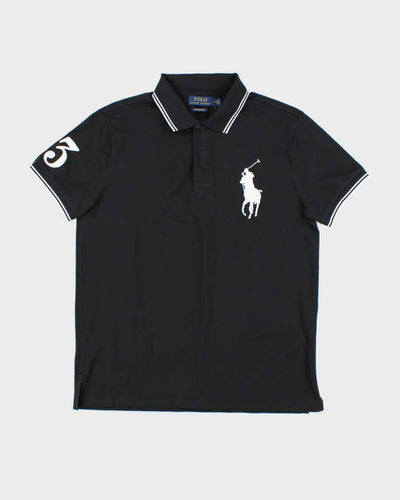 Vintage Polo Ralph Lauren Large Pony Polycotton Short Sleeve Polo Shirt - M