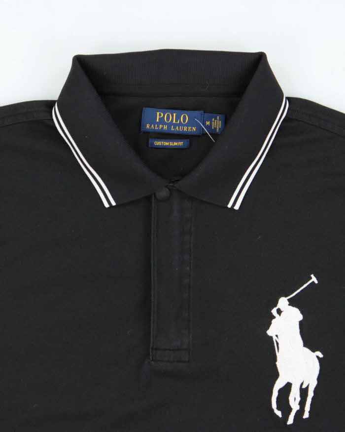 Vintage Polo Ralph Lauren Large Pony Polycotton Short Sleeve Polo Shirt - M