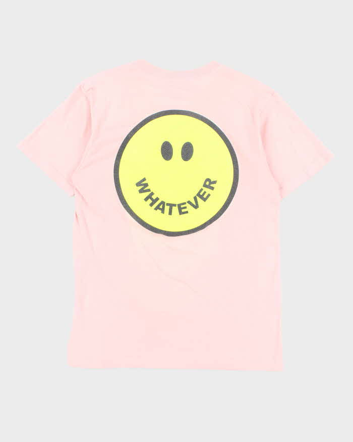 FW2016 Supreme Whatever Logo Baby Pink Crewneck T-Shirt - M