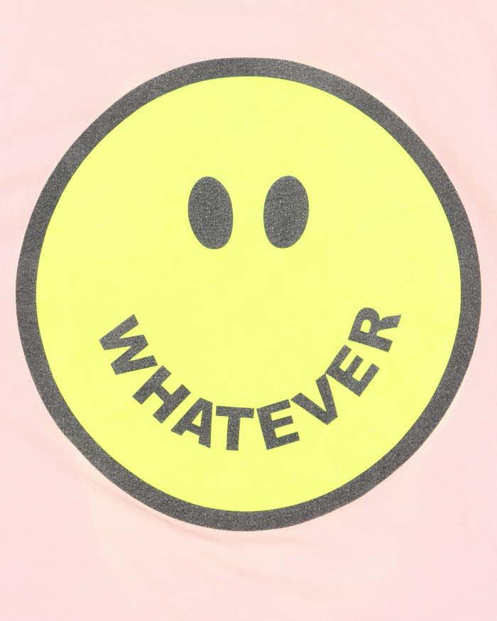 FW2016 Supreme Whatever Logo Baby Pink Crewneck T-Shirt - M