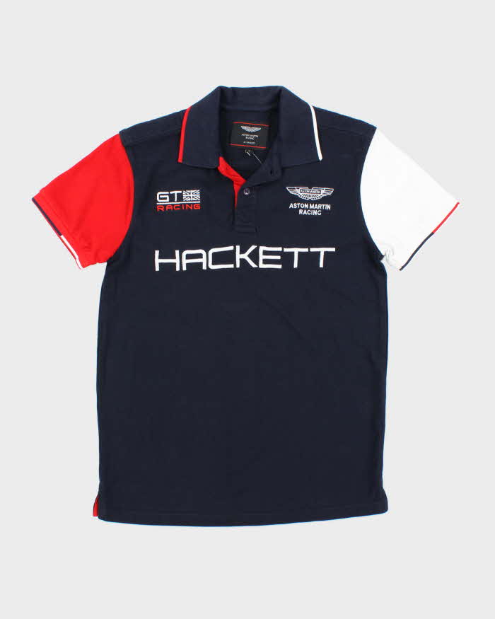 Vintage Y2K 00s Aston Martin By Hackett Embroidered Short Sleeve Polo Shirt - M