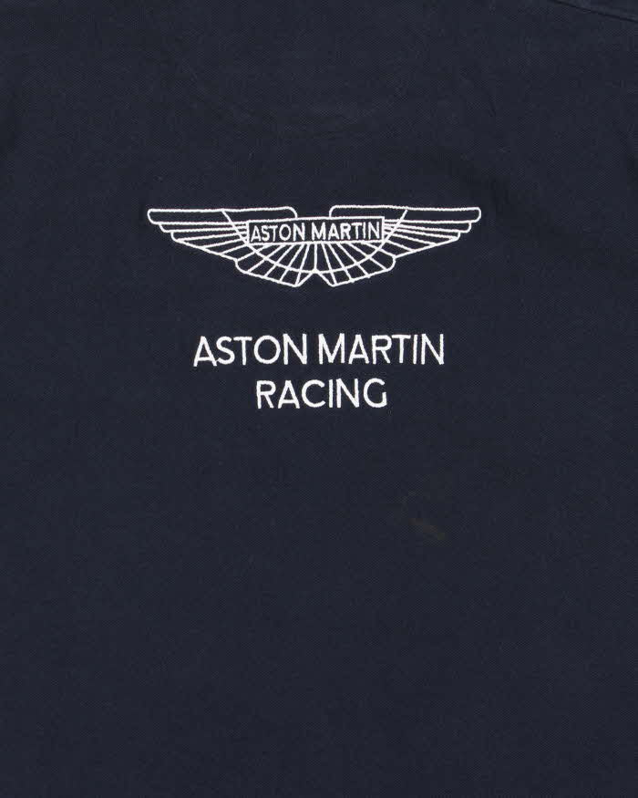 Vintage Y2K 00s Aston Martin By Hackett Embroidered Short Sleeve Polo Shirt - M