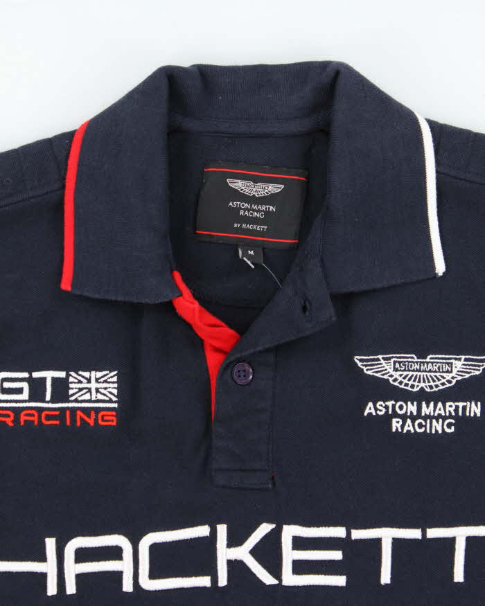 Vintage Y2K 00s Aston Martin By Hackett Embroidered Short Sleeve Polo Shirt - M
