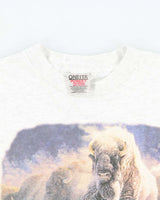 Vintage 1991 Oneita Power-T Single Stitch Mole Grey Crewneck T-Shirt - L