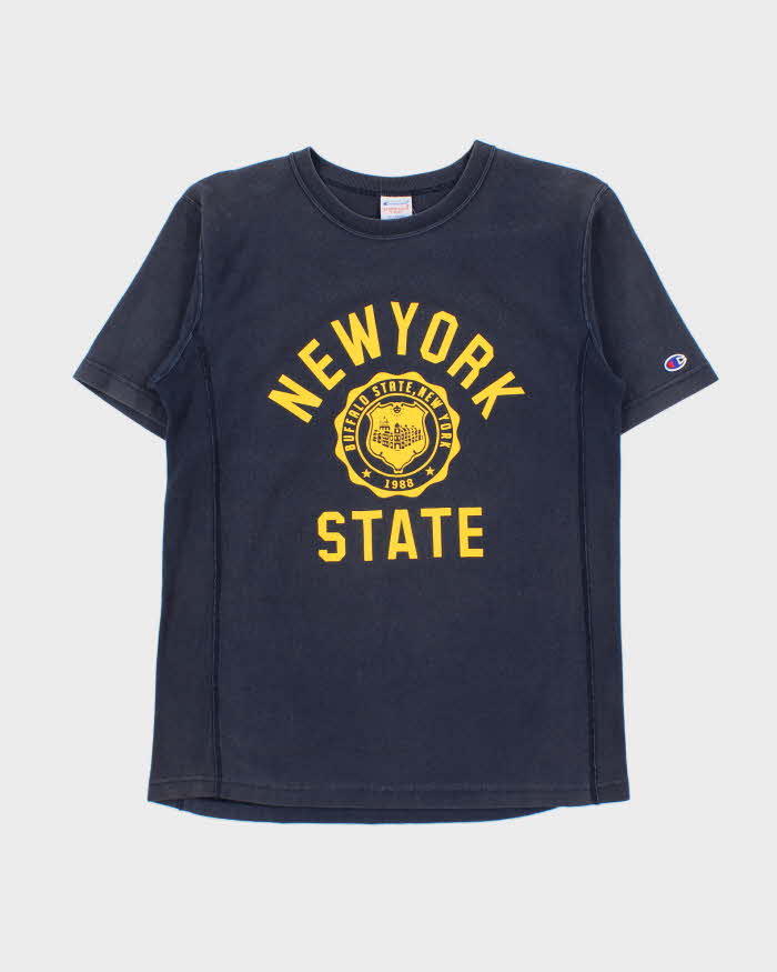 Vintage 00s Champion Reverse Weave NY State Heavyweight Crewneck T-Shirt - XL