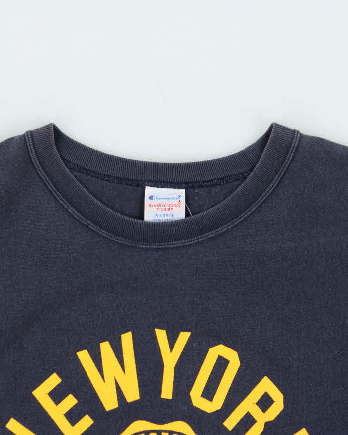 Vintage 00s Champion Reverse Weave NY State Heavyweight Crewneck T-Shirt - XL