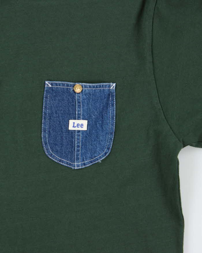 Vintage 00s Lee Denim Pocket Long Sleeve Crewneck T-Shirt - L