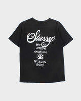 Vintage Stussy Big Cities Logo Faded Crewneck T-Shirt - S