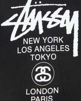 Vintage Stussy Big Cities Logo Faded Crewneck T-Shirt - S