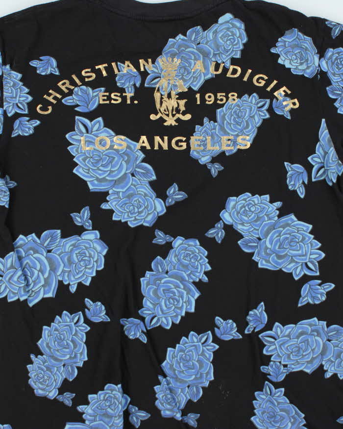 Vintage Y2K Christian Audiger Rhinestone Graphic Crewneck T-Shirt - XL