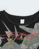 Vintage Y2K 00s Ed Hardy Rhinestone Graphic Long Sleeve T-Shirt - M