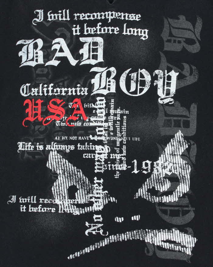 Vintage Y2K 00s BadBoy Gothic Double Layer T-Shirt - L