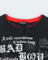 Vintage Y2K 00s BadBoy Gothic Double Layer T-Shirt - L