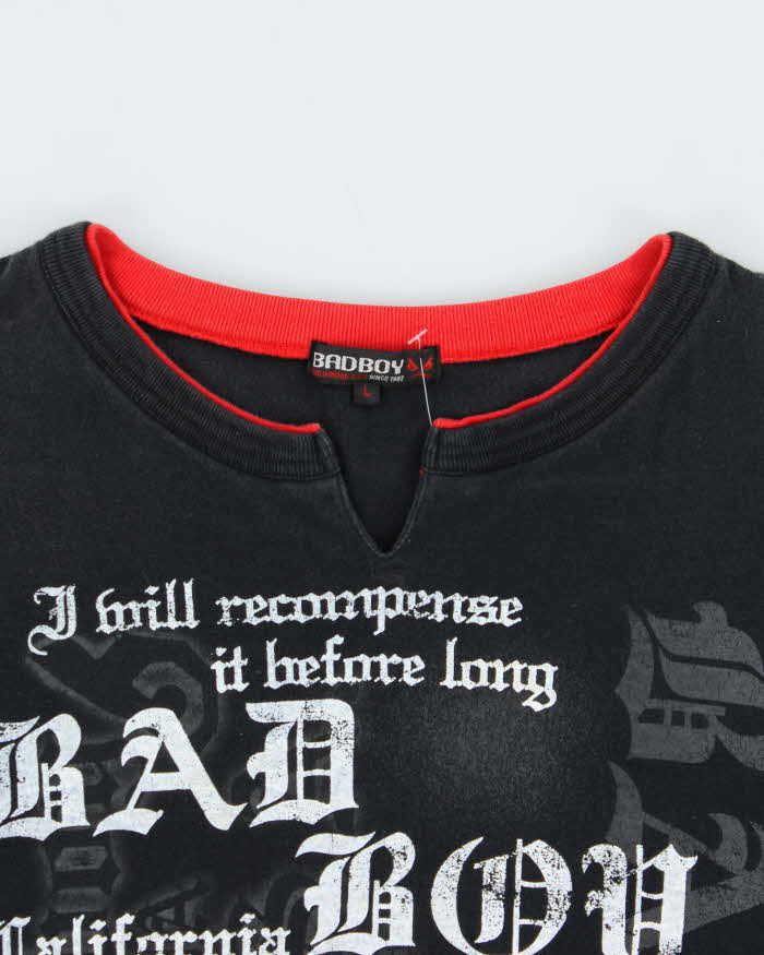 Vintage Y2K 00s BadBoy Gothic Double Layer T-Shirt - L