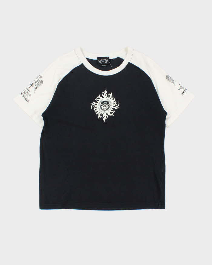Vintage Y2K 00s Angel Devil Graphic Crewneck T-Shirt - M