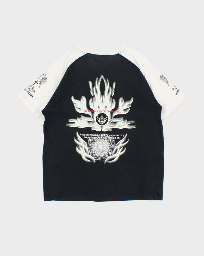 Vintage Y2K 00s Angel Devil Graphic Crewneck T-Shirt - M