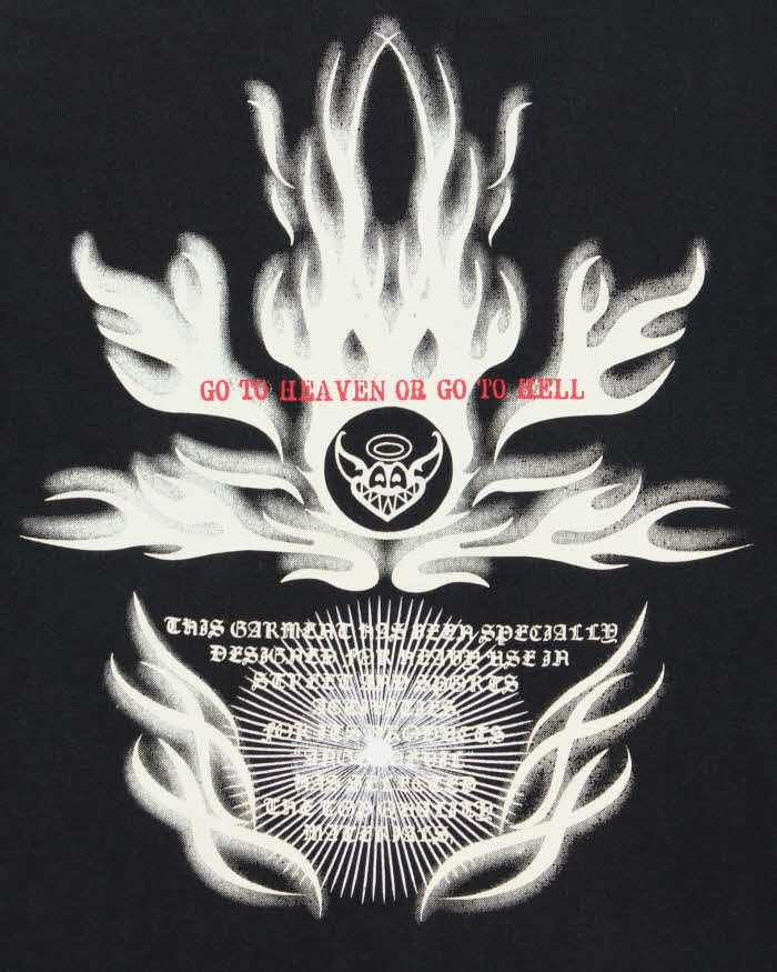 Vintage Y2K 00s Angel Devil Graphic Crewneck T-Shirt - M