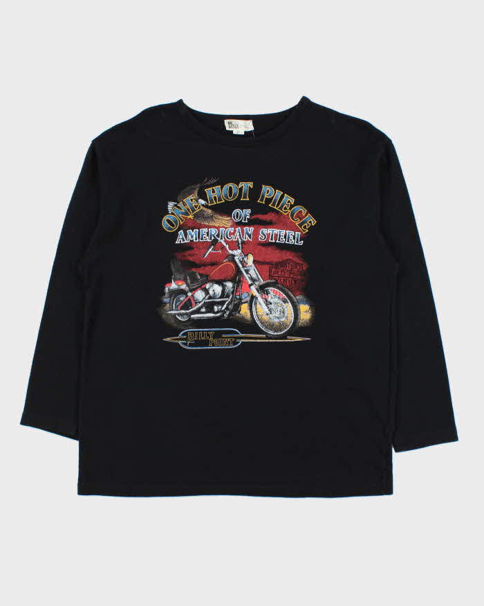 Vintage Y2K 00s Billy Point Biker Long Sleeve T-Shirt - M