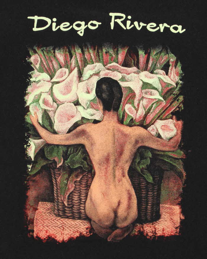 Vintage 1990s Diego Rivera 'Nude With Calla Lillies' Crewneck T-Shirt - L