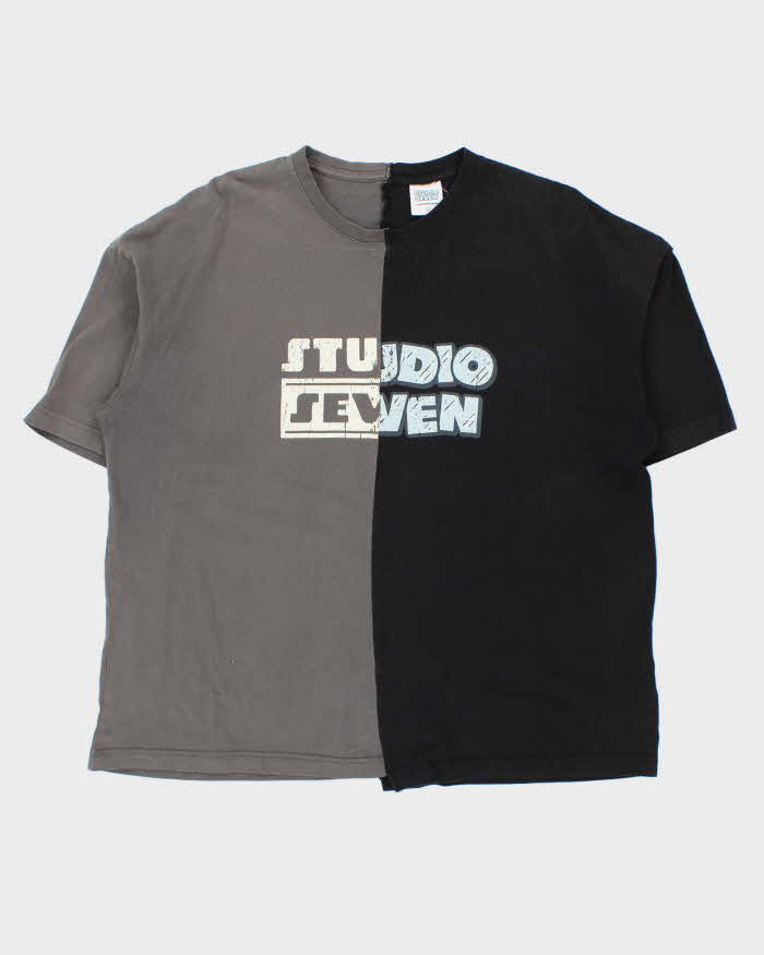 Studio Seven Japan Split Stitch Up Logo Oversized Crewneck T-Shirt - L