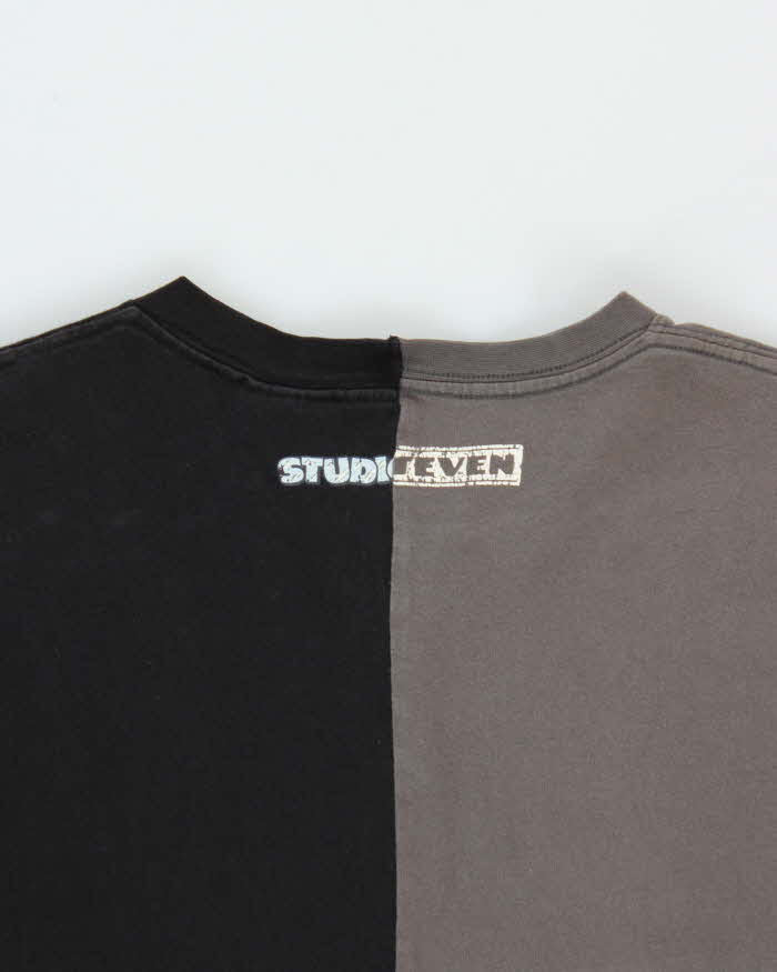 Studio Seven Japan Split Stitch Up Logo Oversized Crewneck T-Shirt - L