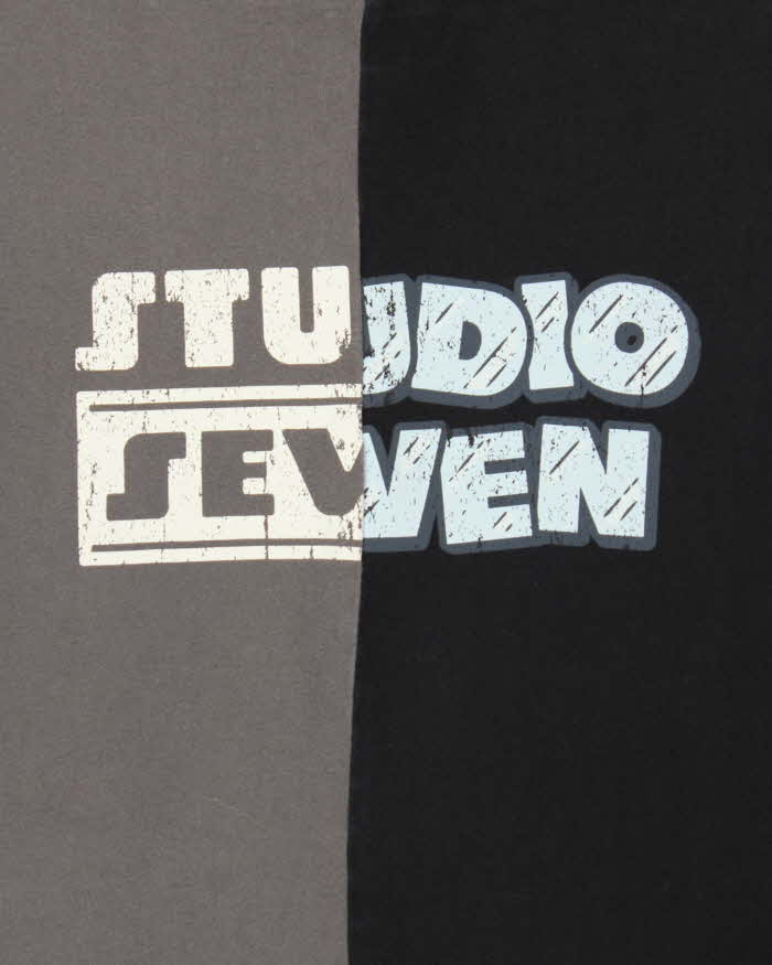 Studio Seven Japan Split Stitch Up Logo Oversized Crewneck T-Shirt - L