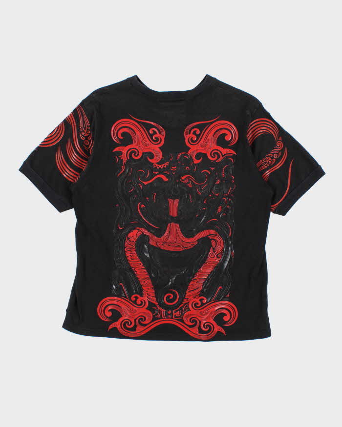 Vintage Y2K 00s Japanese Metal Maximum The Hormone 'Peacemaker'  Rubberised Graphic Crewneck T-Shirt - M