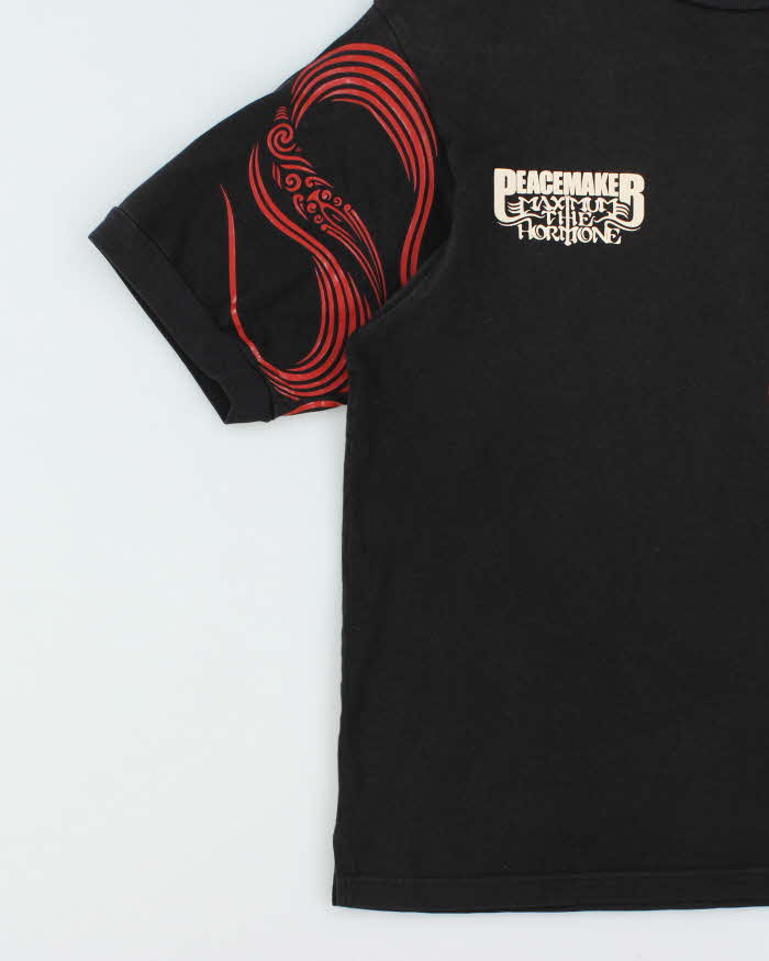 Vintage Y2K 00s Japanese Metal Maximum The Hormone 'Peacemaker'  Rubberised Graphic Crewneck T-Shirt - M