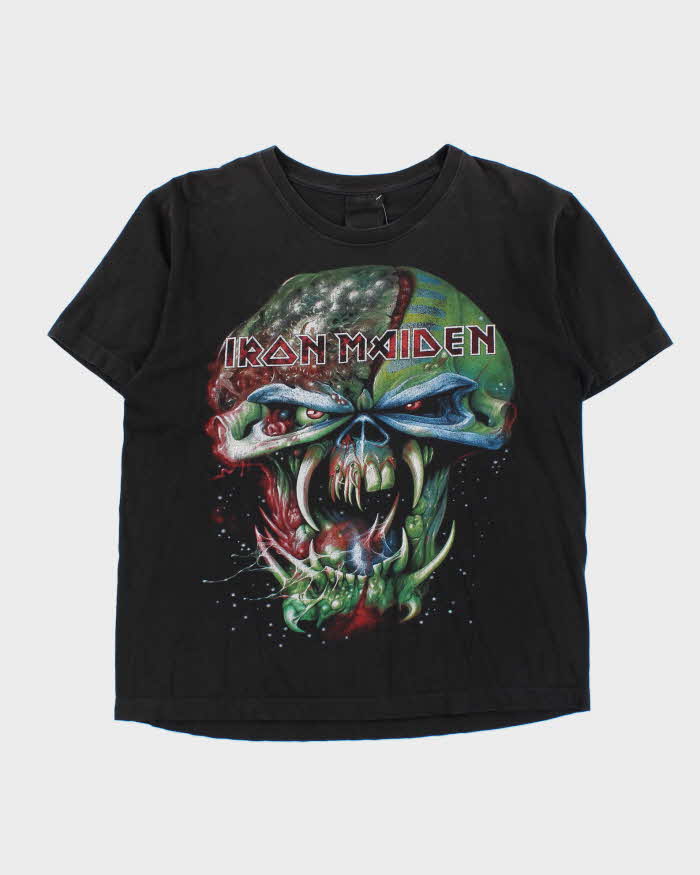 Vintage 1990s Iron Maiden Skull Graphic Single Stitch Crewneck T-Shirt - L