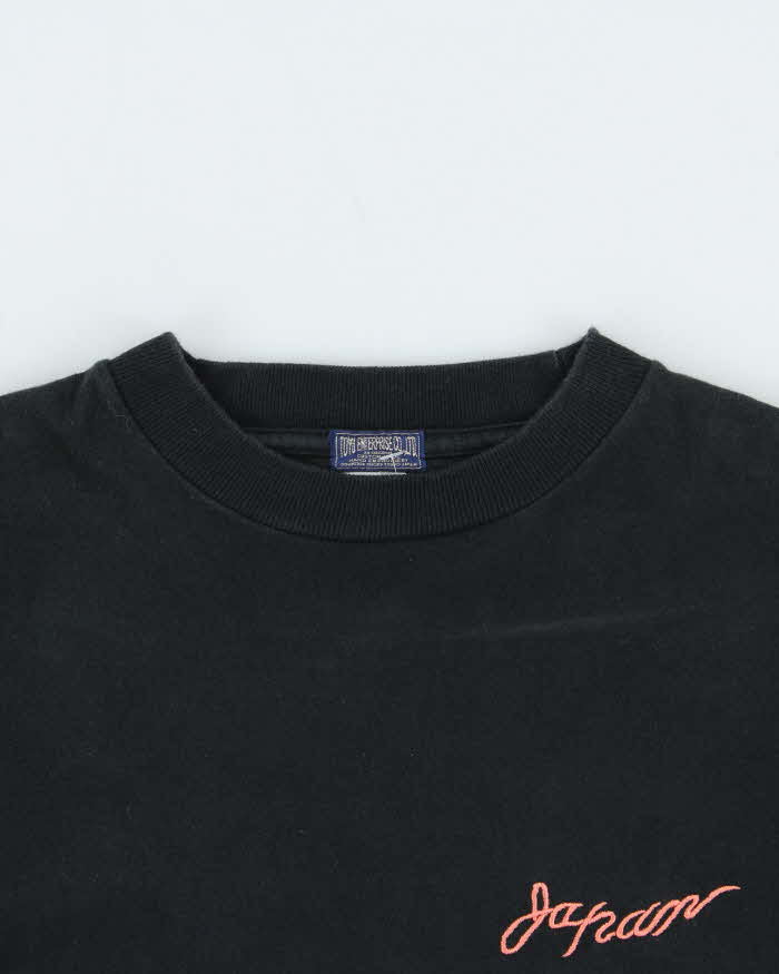 Vintage Y2K 00s Toyo Enterprise Hand Embroidered Sukajan Heavyweight Long Sleeve T-Shirt - S