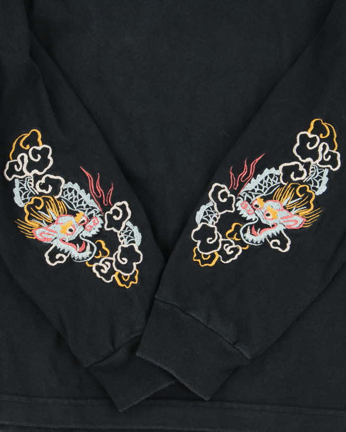 Vintage Y2K 00s Toyo Enterprise Hand Embroidered Sukajan Heavyweight Long Sleeve T-Shirt - S