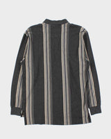Vintage 1990s Chaps Ralph Lauren Striped Long Sleeve Polo Shirt - L