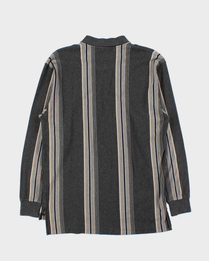 Vintage 1990s Chaps Ralph Lauren Striped Long Sleeve Polo Shirt - L