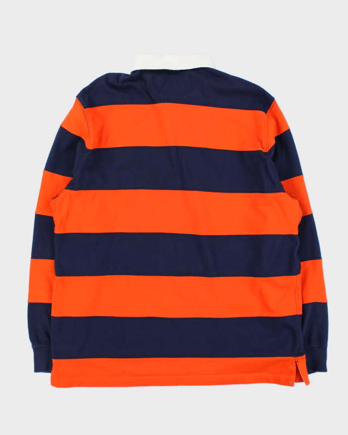 Vintage Y2K 00s American Living Sriped Heavyweight Long Sleeve Rugby Shirt - L