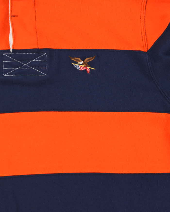 Vintage Y2K 00s American Living Sriped Heavyweight Long Sleeve Rugby Shirt - L