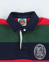 Vintage 1990s Barbarian Lakefield College Striped Heavyweight Long Sleeve Rugby Shirt - XS