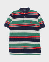 Vintage Early 1990s Polo Ralph Lauren Striped Polo Shirt - L