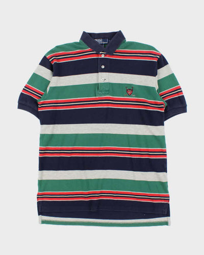 Vintage Early 1990s Polo Ralph Lauren Striped Polo Shirt - L
