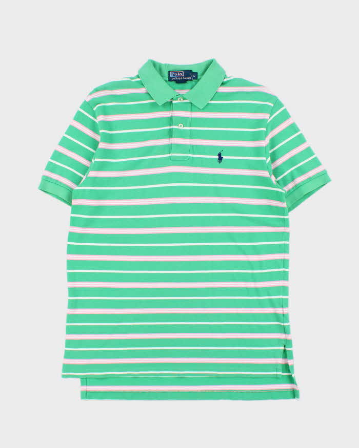 Vintage Y2K 00s Polo Ralph Lauren Striped Polo Shirt - L