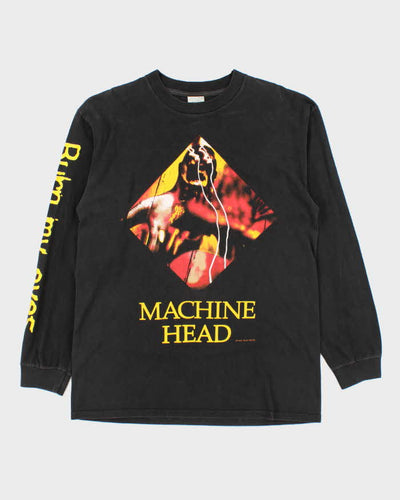 Vintage 1995 Blue Grape Machine Head Burn My Eyes Long Sleeve Band