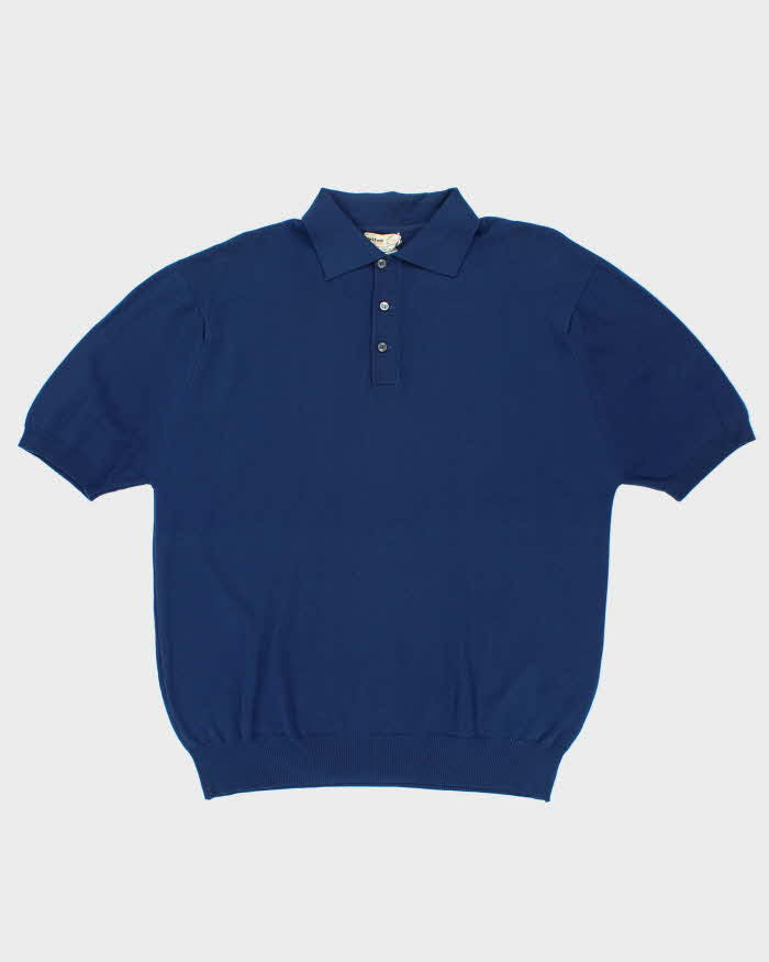 Vintage 1970s Puritan Merino Wool Short Sleeve Polo Shirt - XL