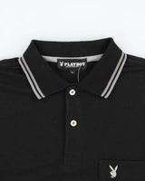 Vintage Y2K 00s Playboy Embroidered Pocket Long Sleeve Polo Shirt - L