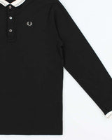 Vintage Y2K 00s Fred Perry Metallic Embroidered Long Sleeve Polo Shirt - M