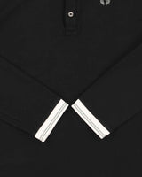 Vintage Y2K 00s Fred Perry Metallic Embroidered Long Sleeve Polo Shirt - M