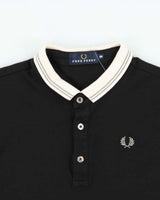 Vintage Y2K 00s Fred Perry Metallic Embroidered Long Sleeve Polo Shirt - M