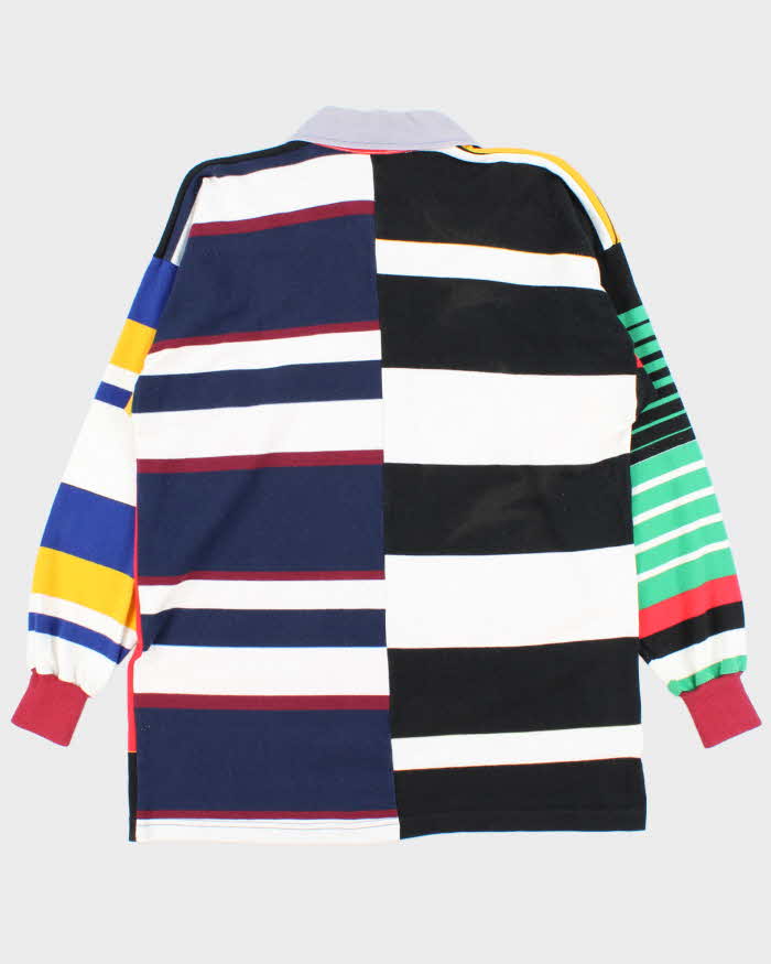Vintage 1990s Canterbury Colour Block Long Sleeve Rugby Shirt - L
