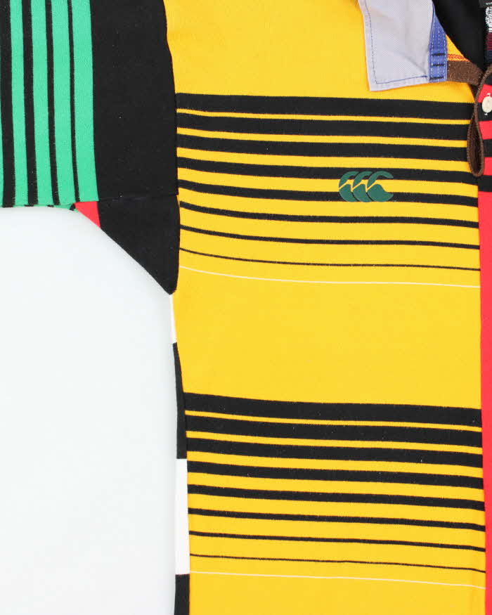 Vintage 1990s Canterbury Colour Block Long Sleeve Rugby Shirt - L