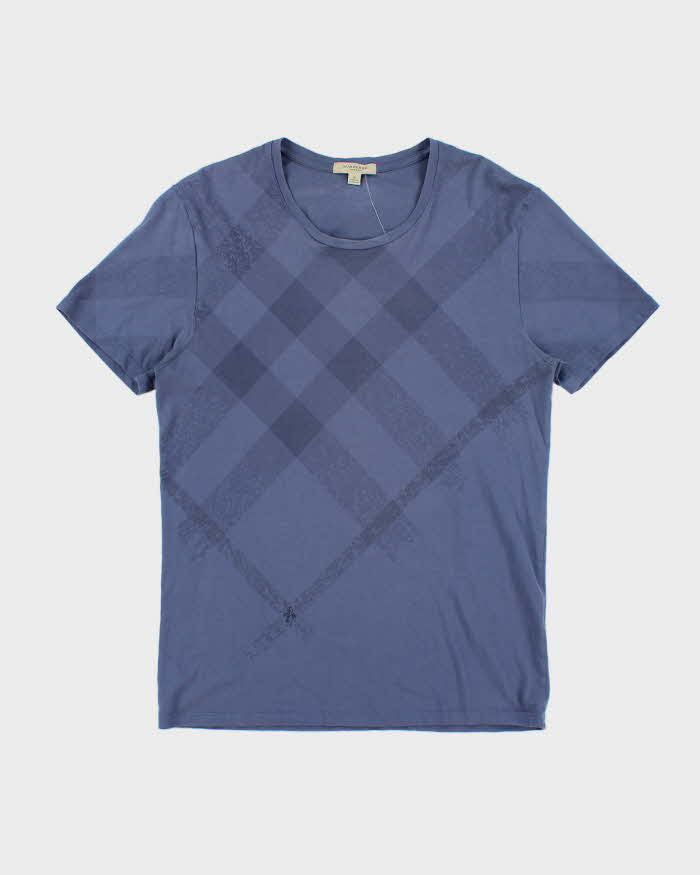 Vintage Y2K 00s Burberry Nova Check Print Crewneck T-Shirt - S