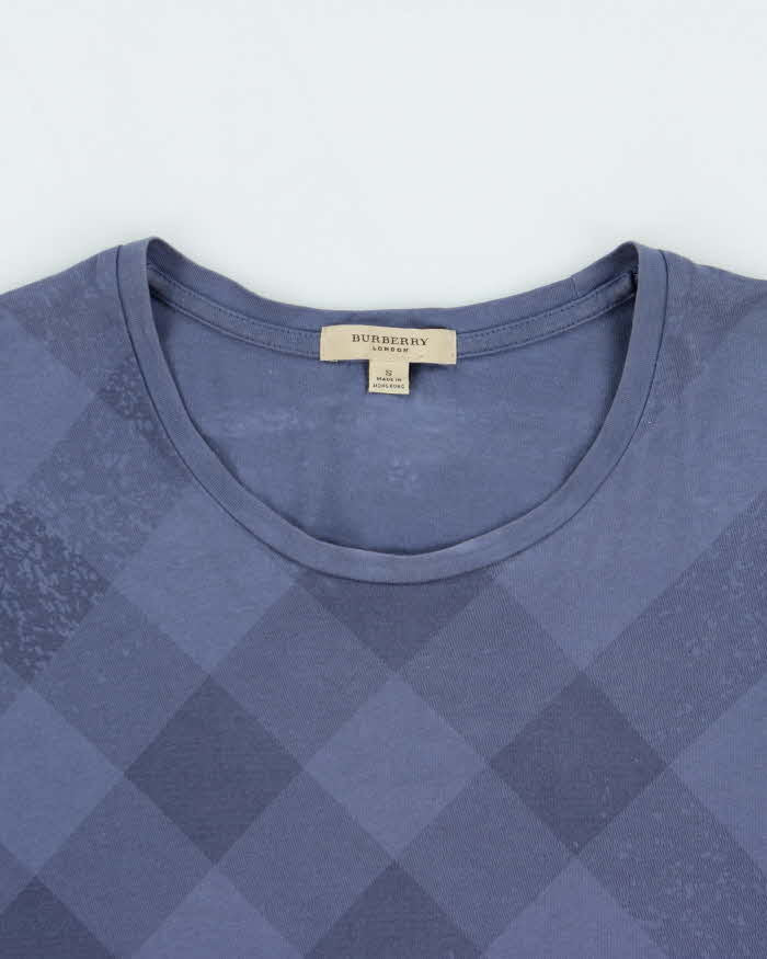 Vintage Y2K 00s Burberry Nova Check Print Crewneck T-Shirt - S