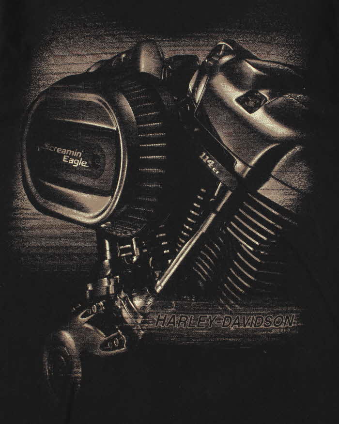 Vintage Harley Davidson Screamin Eagle Gasoline Alley Crewneck T-Shirt - L